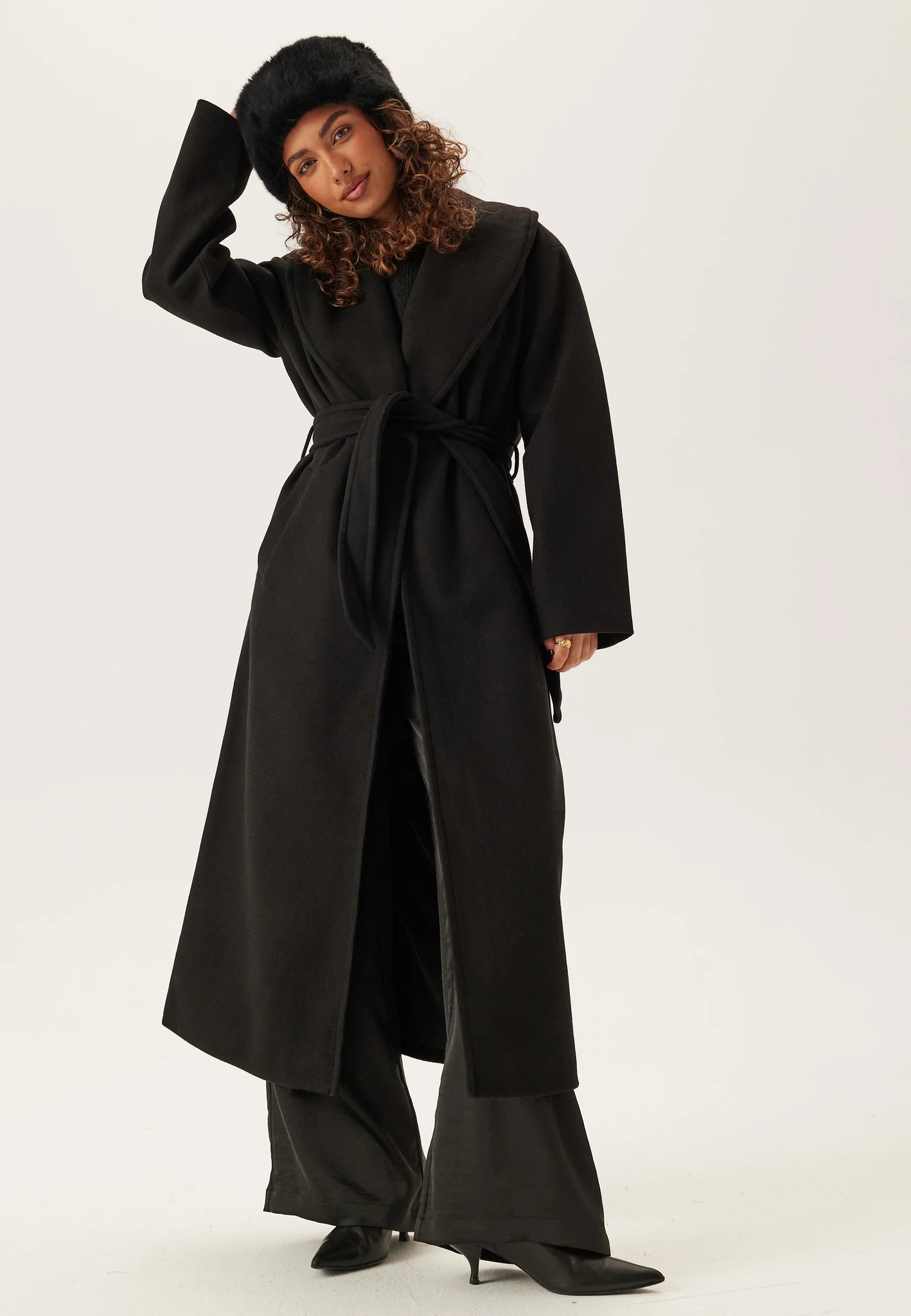 Vero Moda Anne Bergen Extra Long Coat BLK