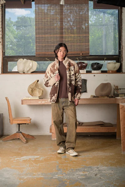 Kuwalla Tee Printed Sherpa Fleece Jacket DESERT STALLION