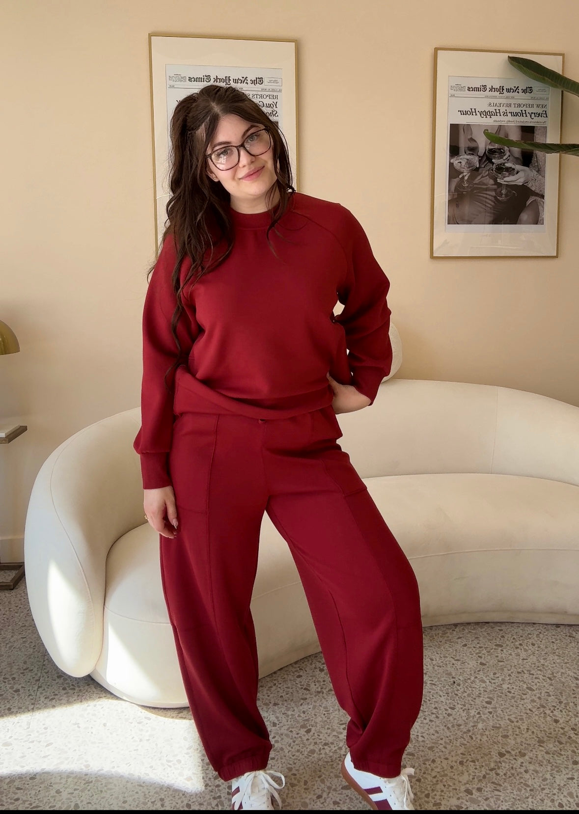 RD Style Jan Soft Knit Barrel Pant CHILI
