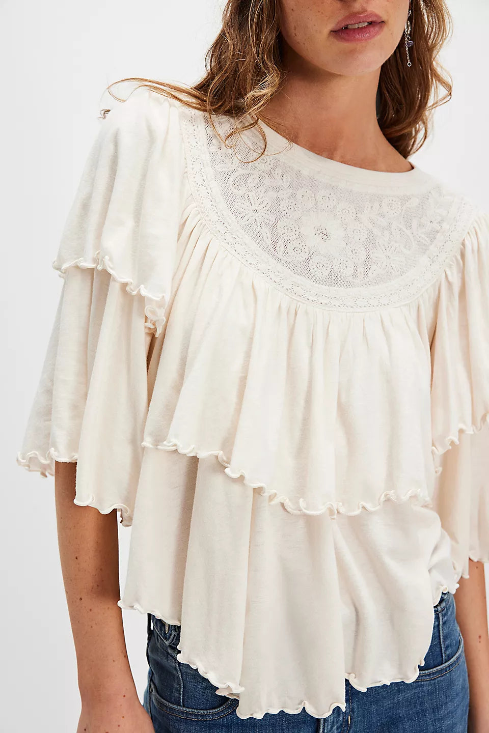 Free People Rose Party Tee Sugar Swizzle