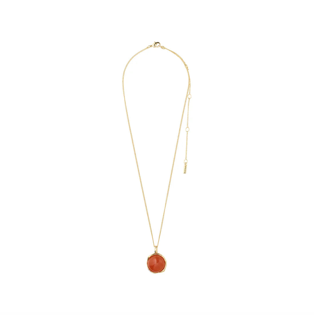Pilgrim Sense Red Agate Necklace GLD