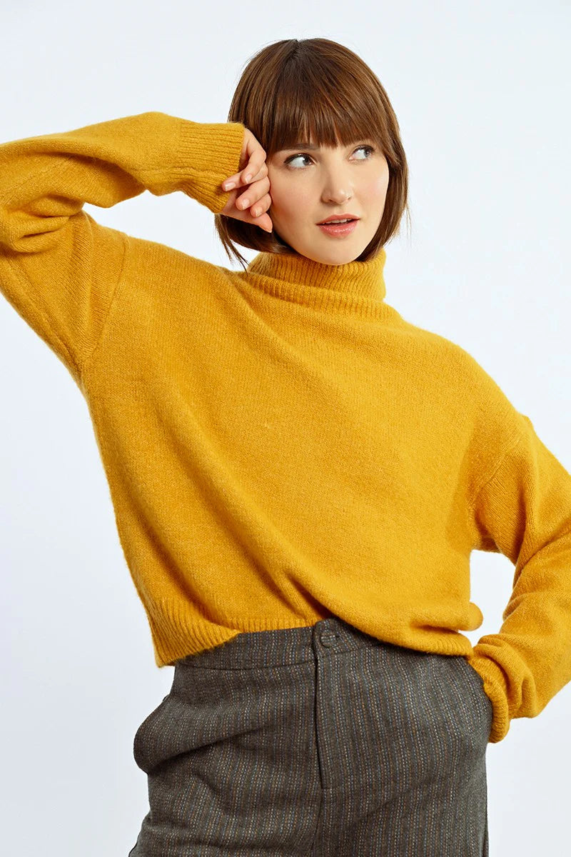 Molly Bracken Turtleneck Sweater SAFFRON