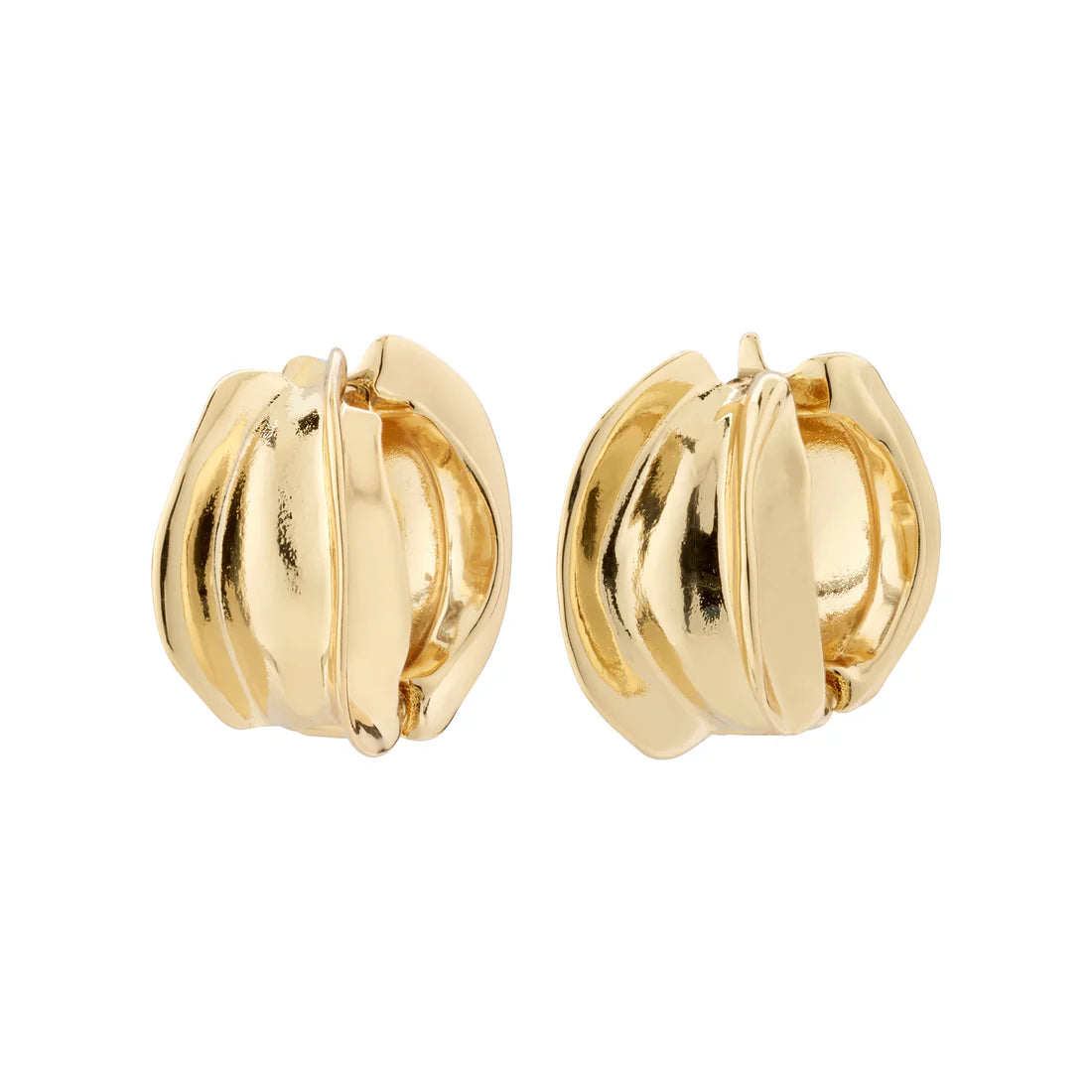 Pilgrim Stay Chunky Hoop Earrings GLD