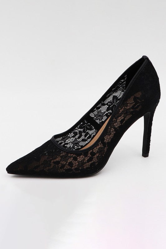 JJTL Millie Lace Stiletto BLK