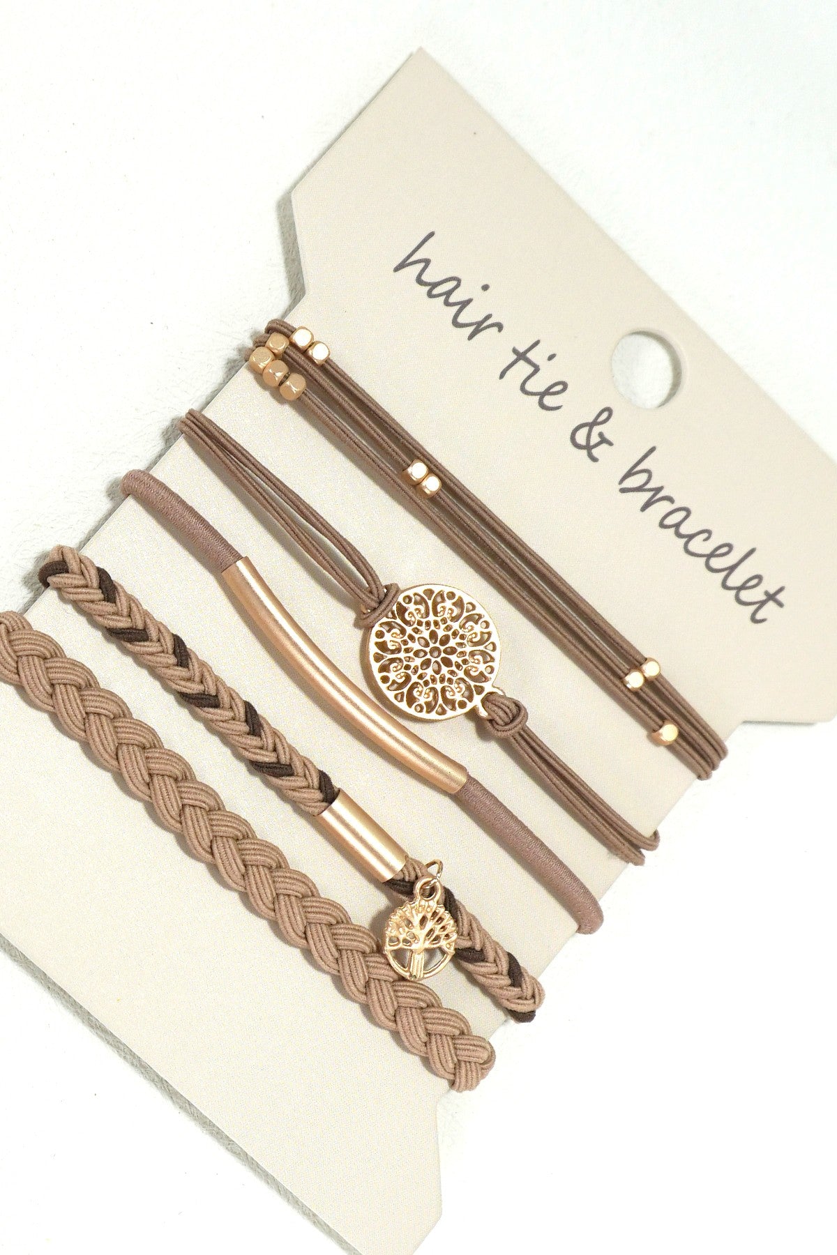 JJTL Boho Knot Bracelet Hair Tie Sets