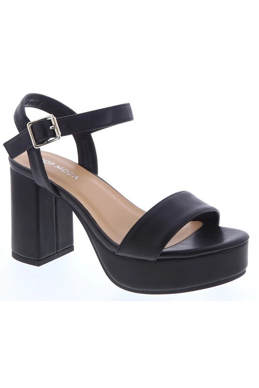 JJTL Arrabelle Chunky Platform Heel BLK