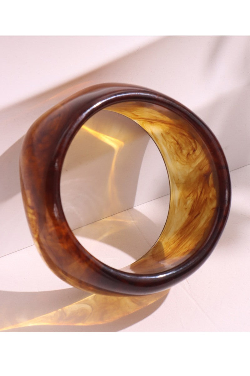 JJTL Acrylic Circle Bangle AMBER