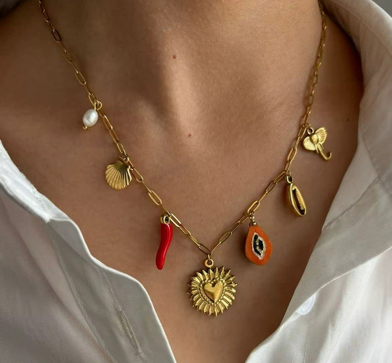 JJTL Spicy Charm Necklace GLD