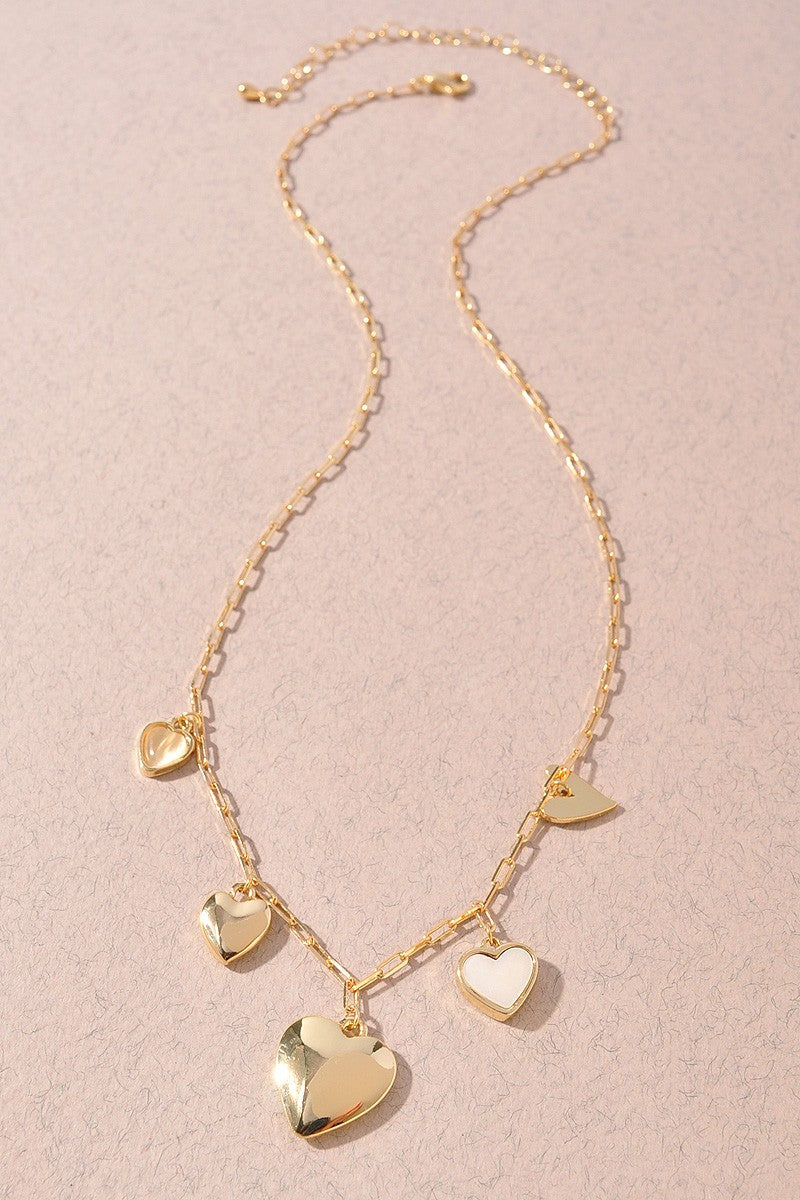 JJTL Venus Heart Charm Necklace GLD