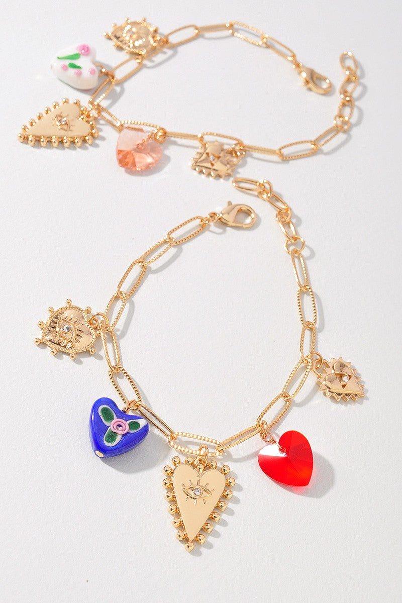 JJTL Harmony Heart Charm Bracelet