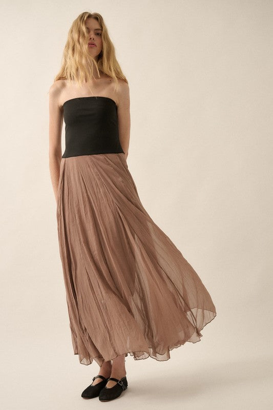 JJTL Santa Maria Strapless Chiffon Dress BLK/TAU