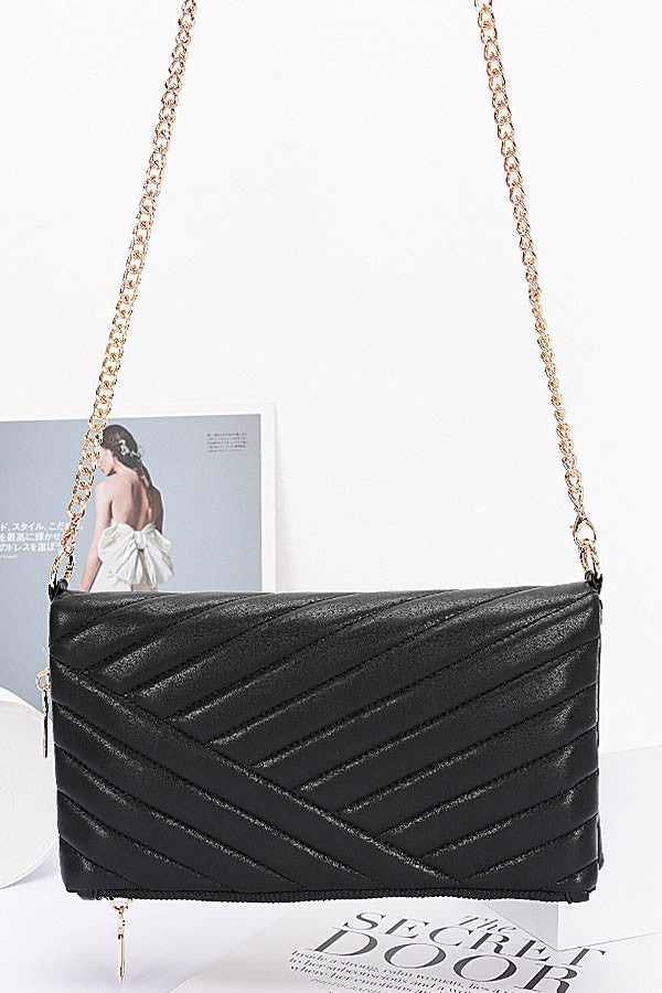 JJTL Catalina Quilted Half Folded Clutch