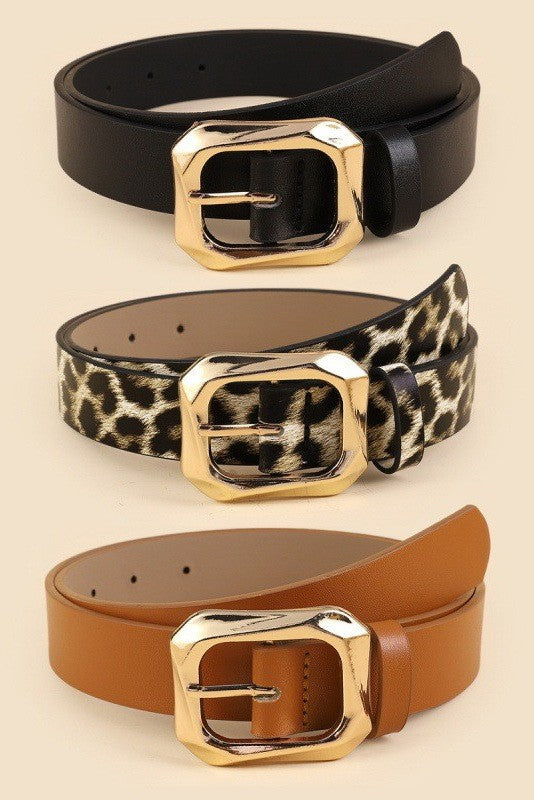 JJTL Rectangle Shaped Buckle Belt