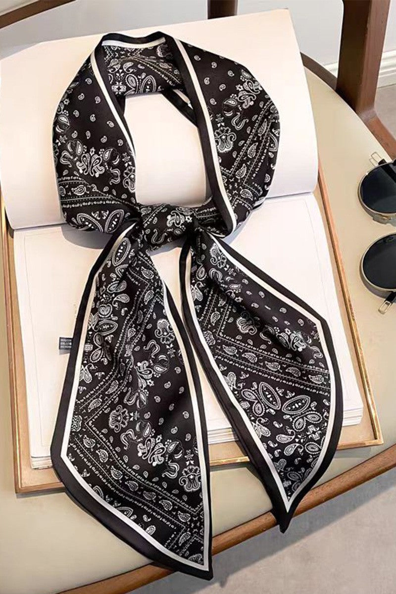 JJTL Paisley Twilly Scarf BLK