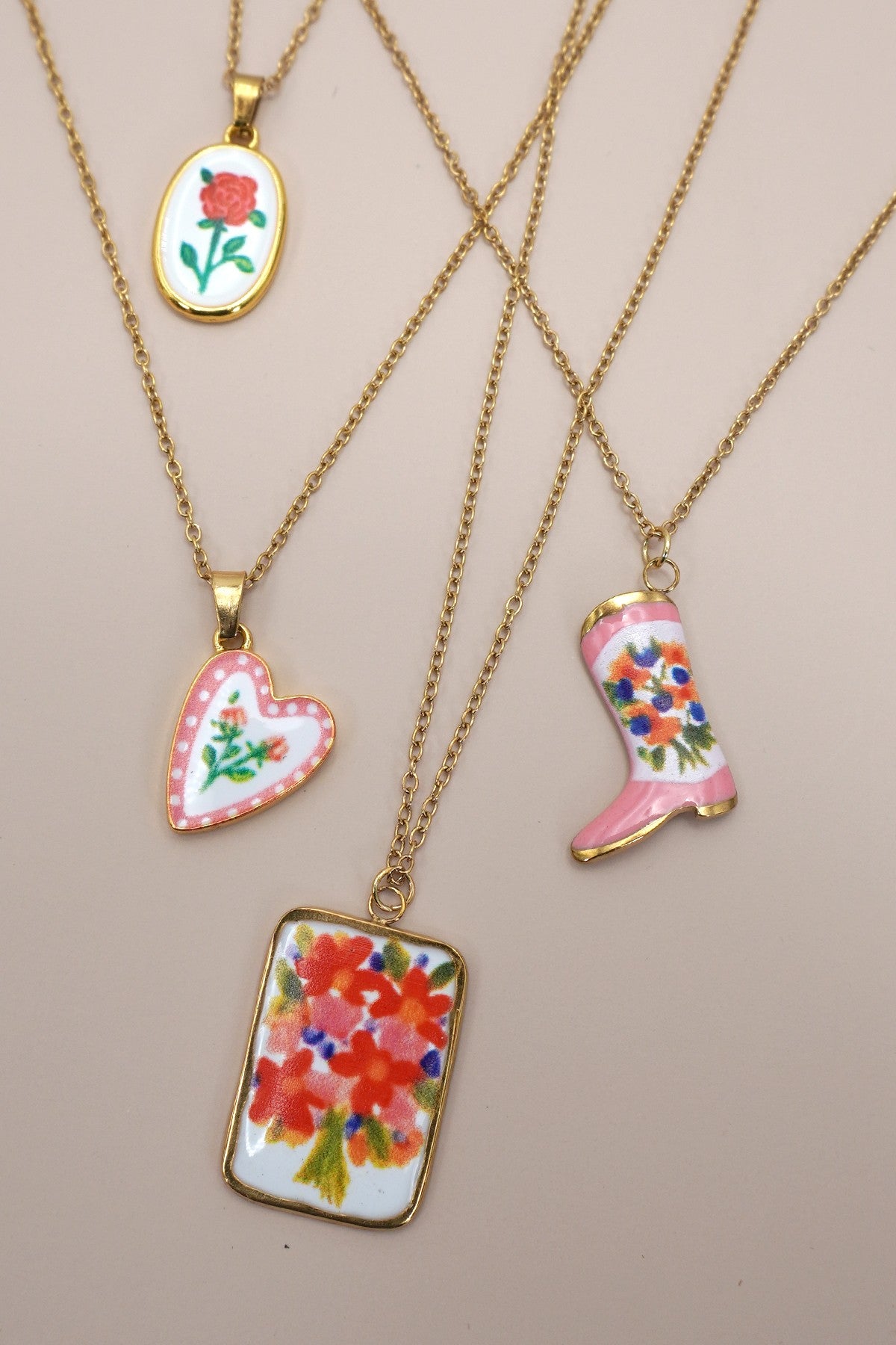 JJTL Ceramic Painted Necklace