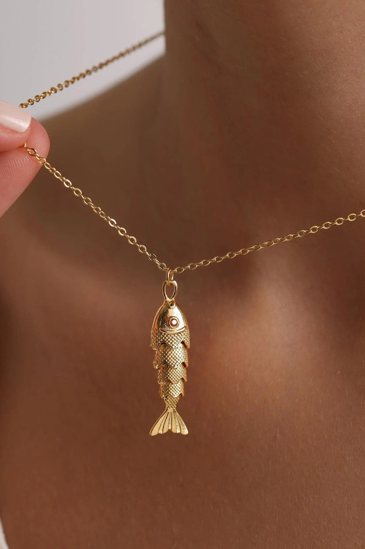 JJTL Fish Necklace GLD