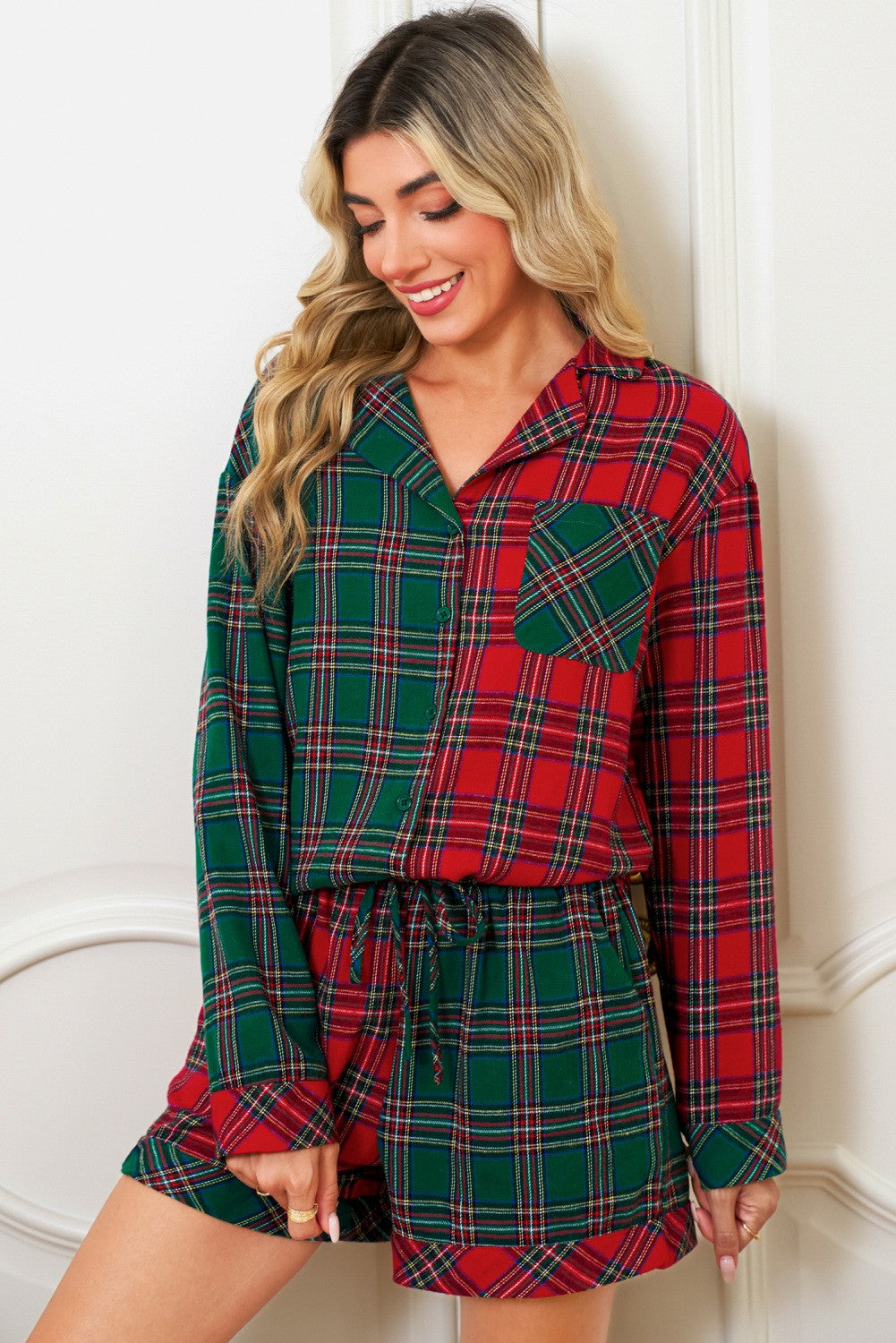 JJTL Yuletide Pajama Set GRN/RED