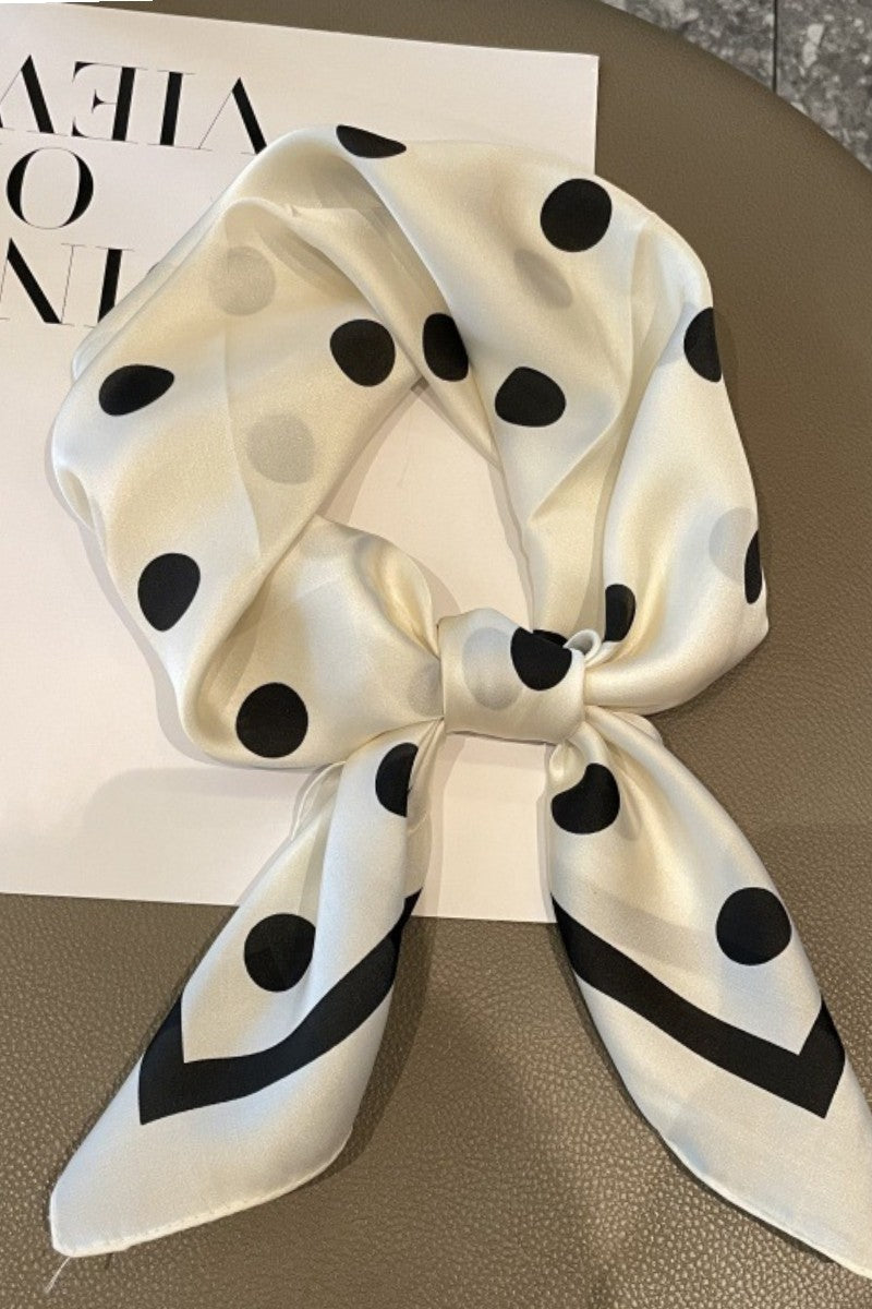 JJTL Polka Dot Square Colour Block Scarf BGE