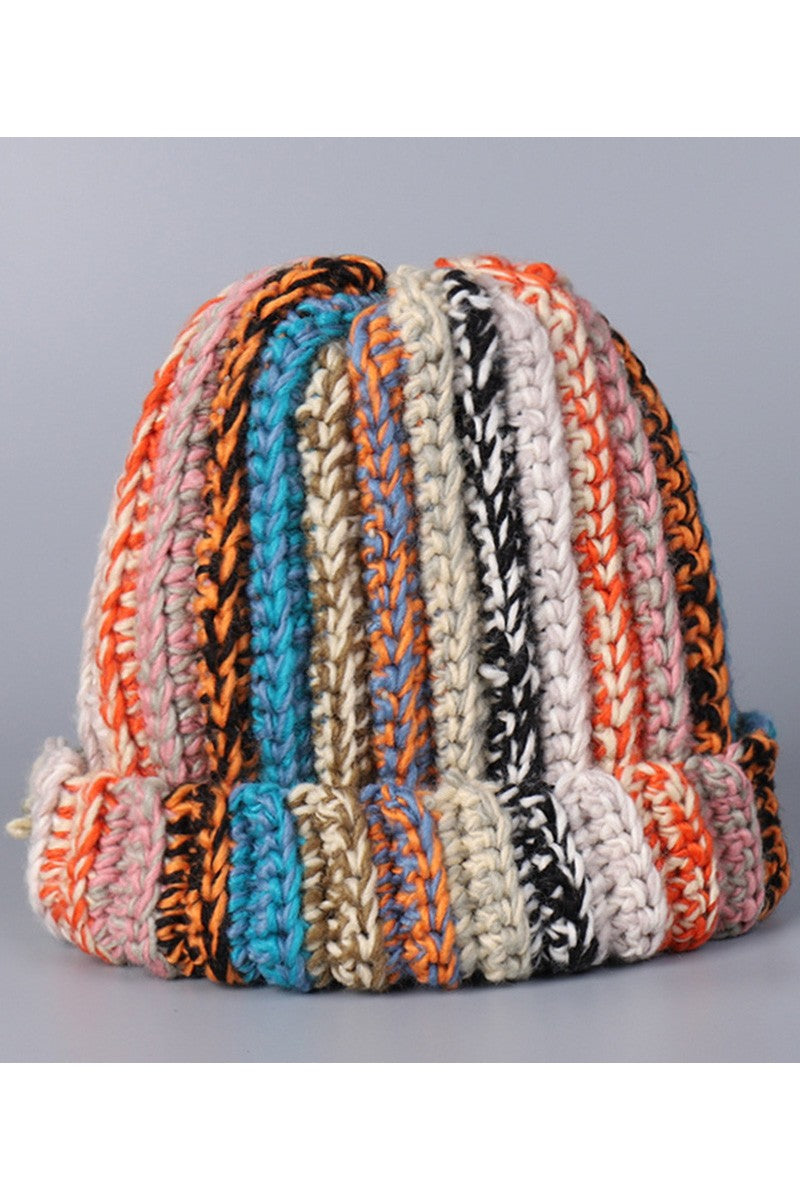 JJTL Chunky Knit Colourful Beanie