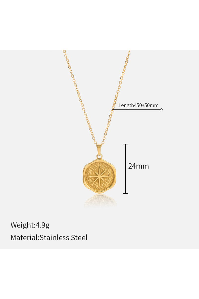 JJTL Compass Stainless Necklace