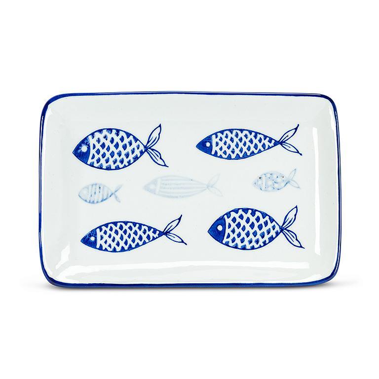 Abbott Multi Fish Rectangle Plate BLU