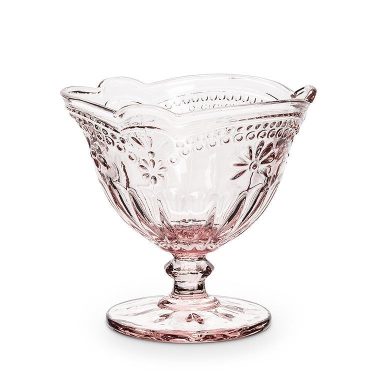 Abbott Flower Pedestal Dish PNK