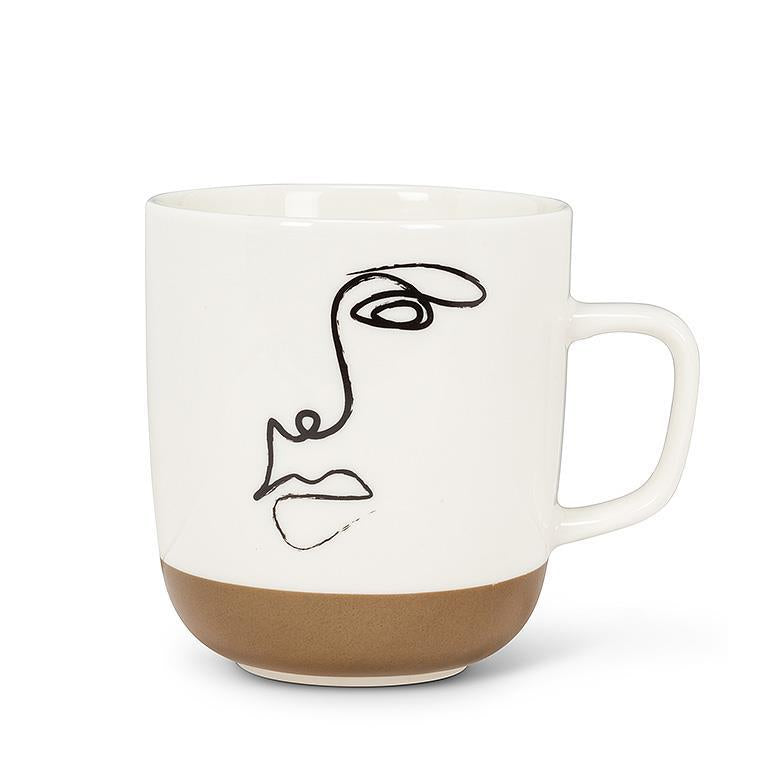 Abbott Line Drawing Face Mug