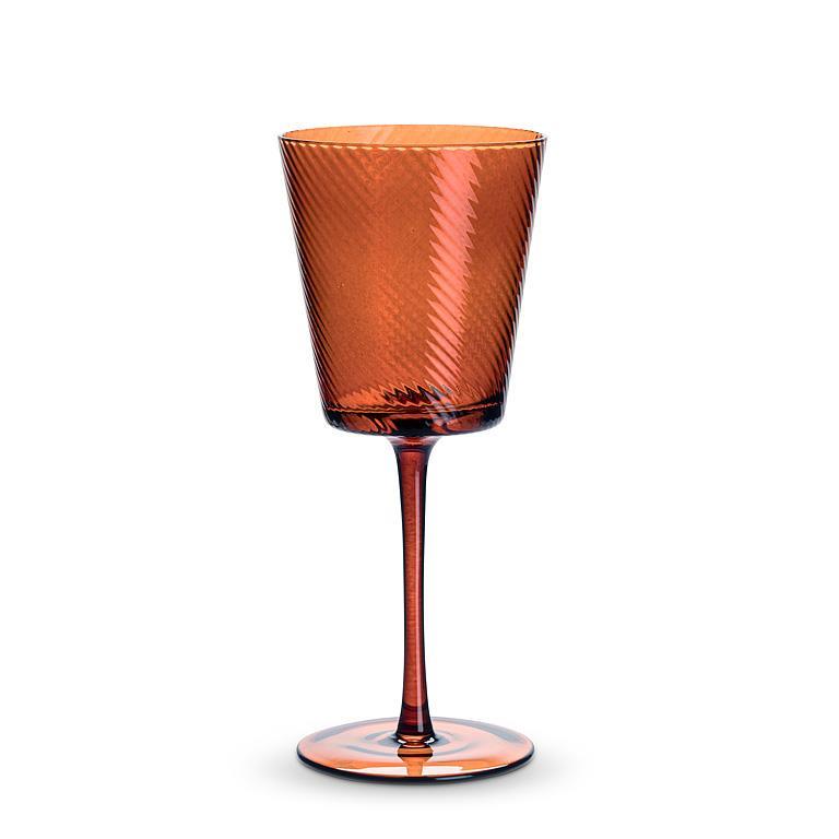 Abbott Optic Swirl Wine Glass AMBER