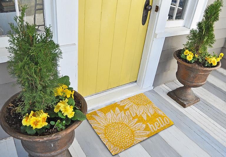 Abbott Sunflower Hello Doormat