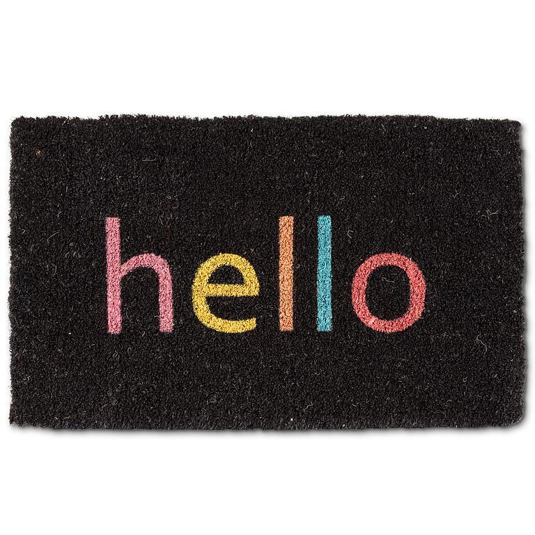 Abbott Colourful hello Doormat BLK