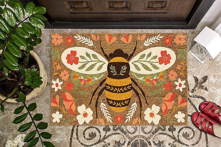 Abbott Floral Bee Doormat