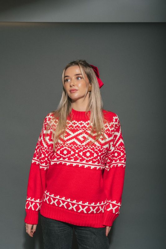 Brunette The Label Fairisle Sweater 2.0 RED