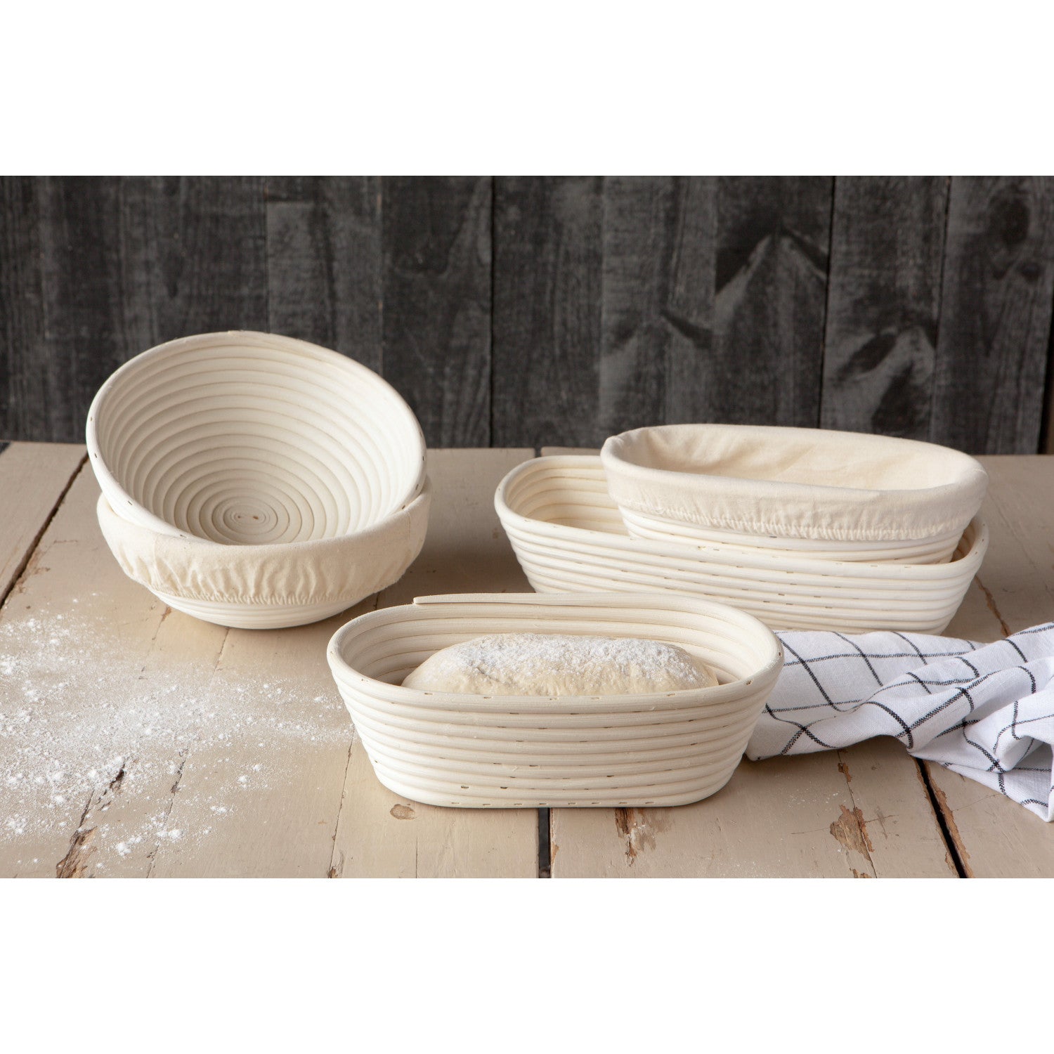 Danica Banneton Natural Cotton Liner Oval