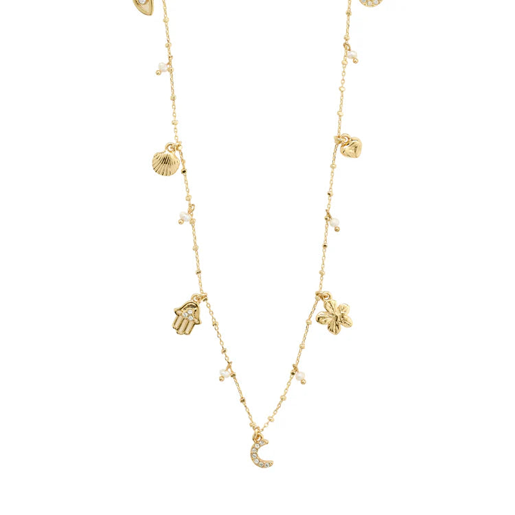 Pilgrim Prucence Charm Necklace GLD