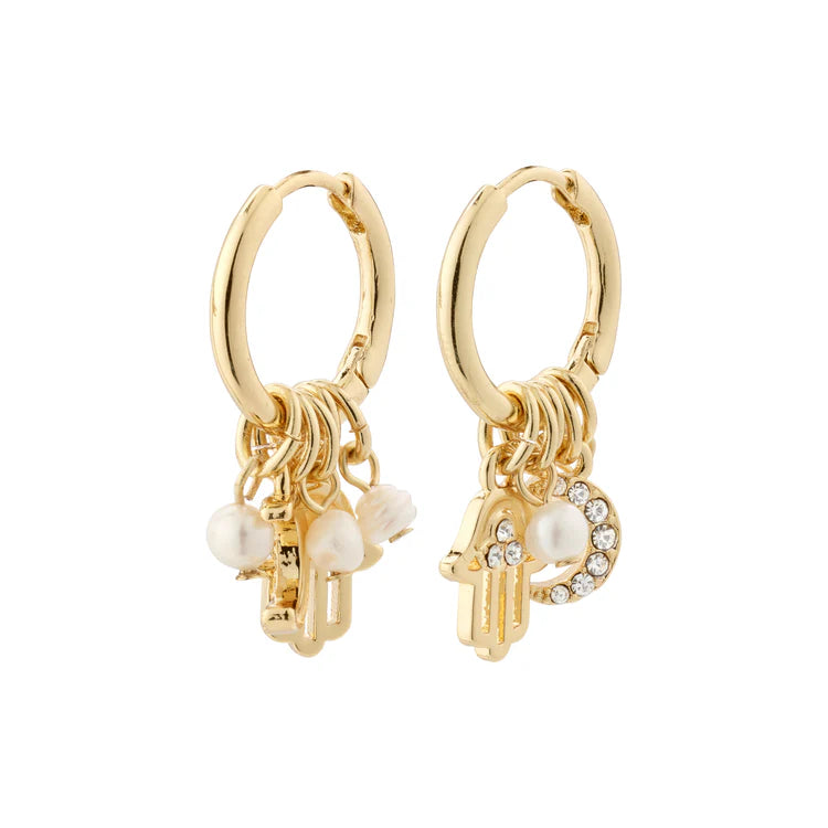 Pilgrim Prucence Charm Earrings GLD