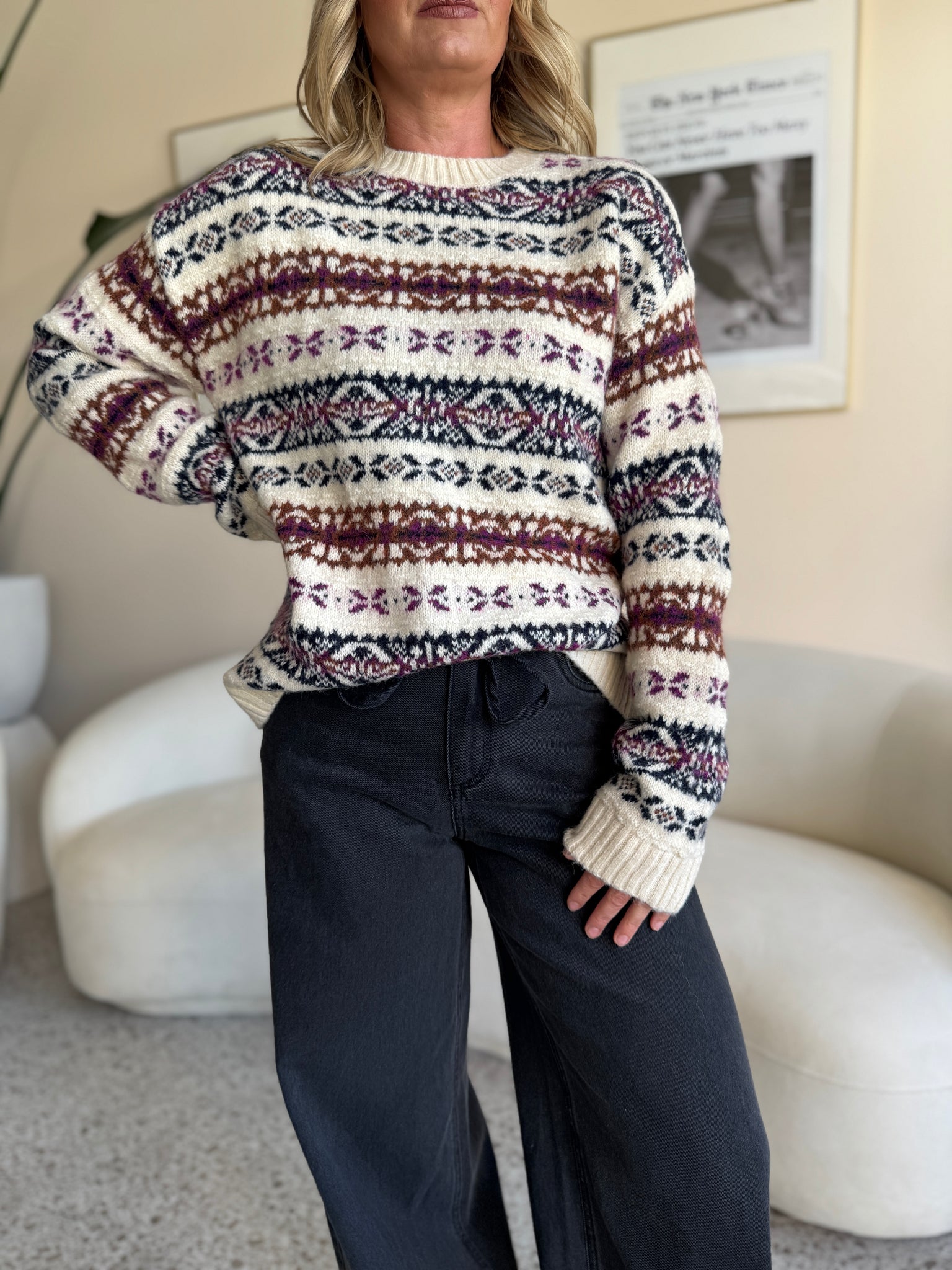 RD Style Shinza L/S Crew Neck sweater WHT