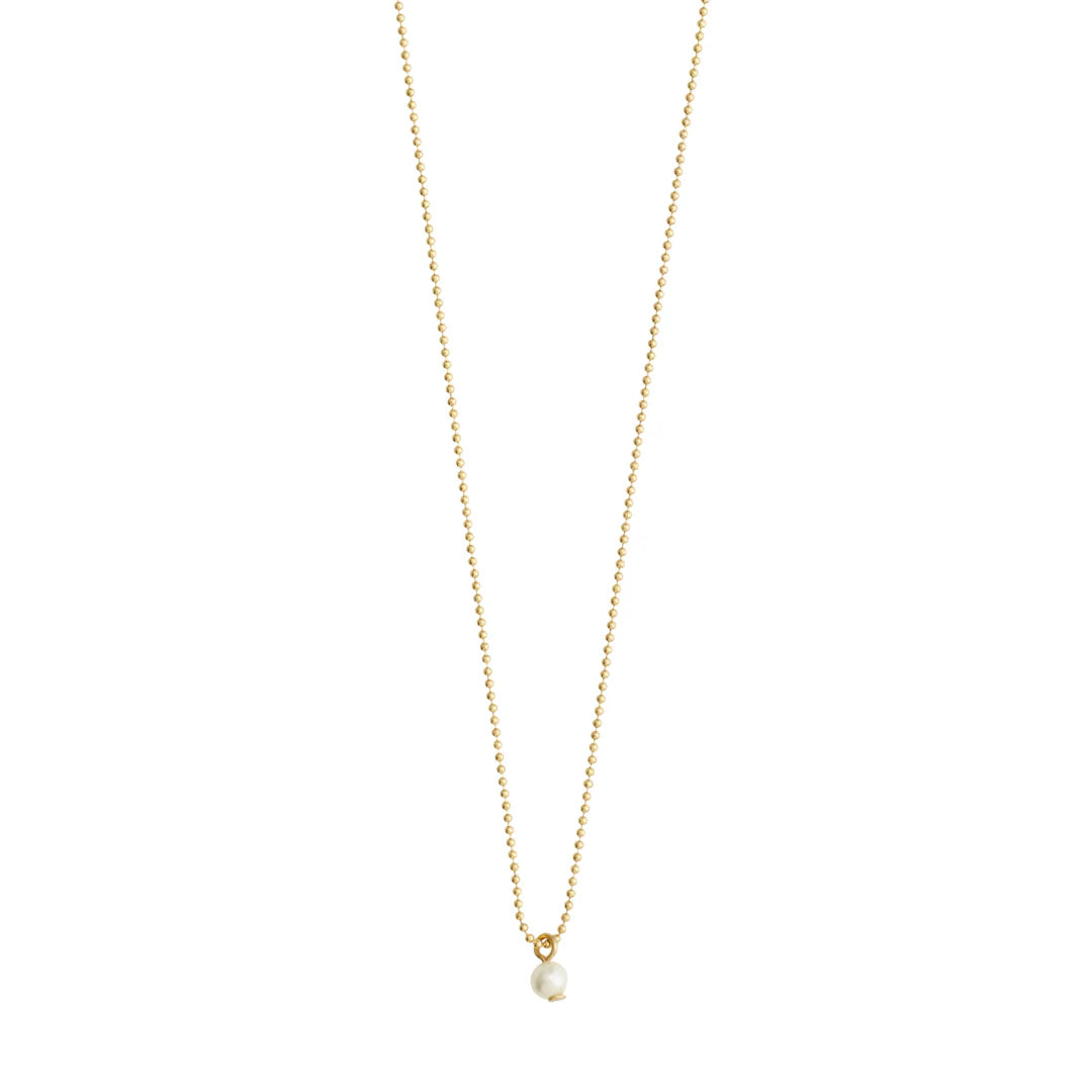 Pilgrim Baker Pearl Pendant Necklace GLD