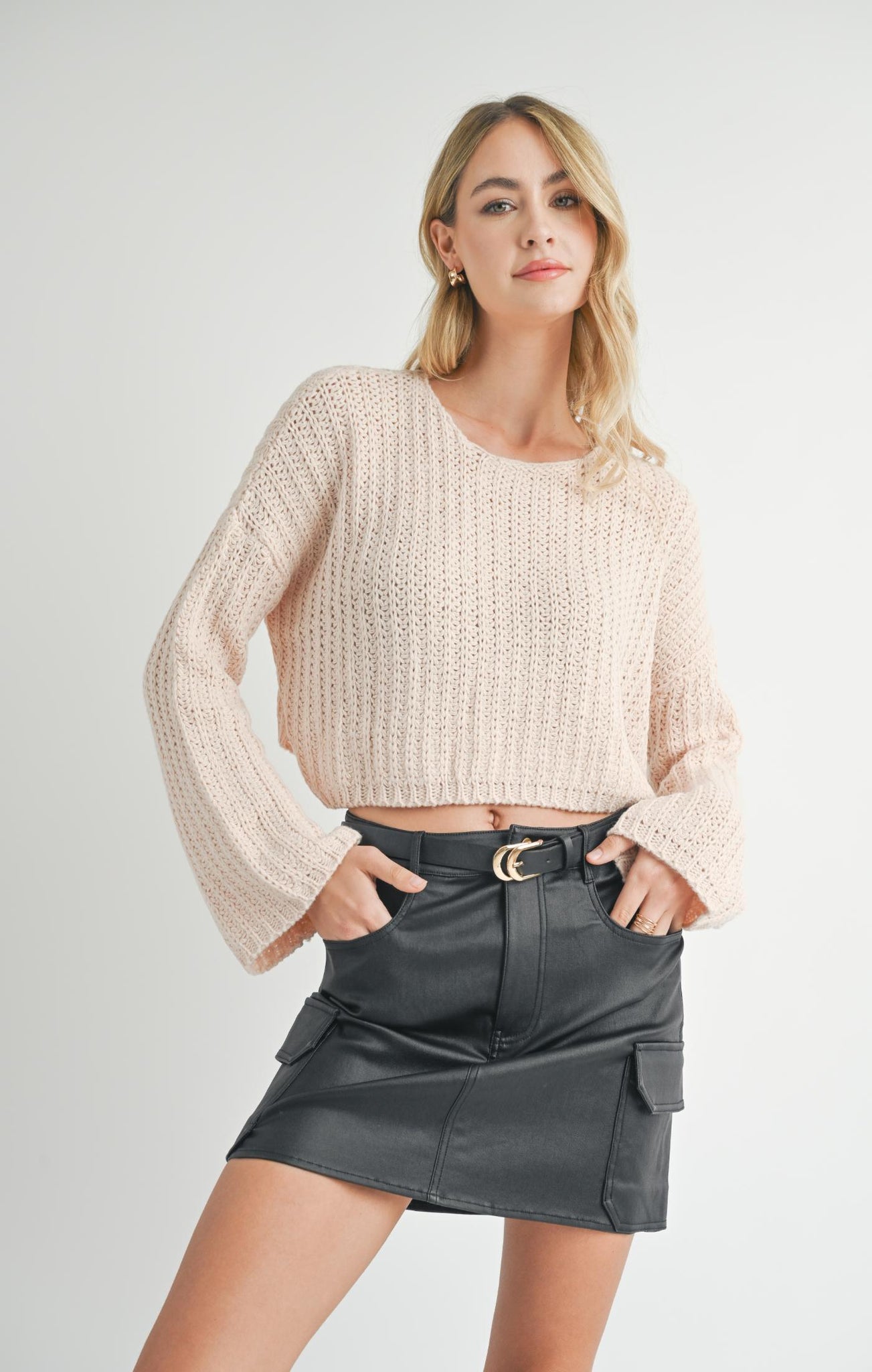 Sadie & Sage Rosalia Sweater BLUSH