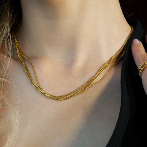 Hackney Nine Avezzano Layered Necklace GLD