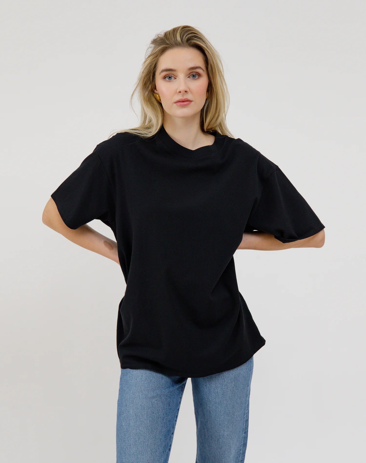 Brunette The Label Oversized Boxy Tee BLK