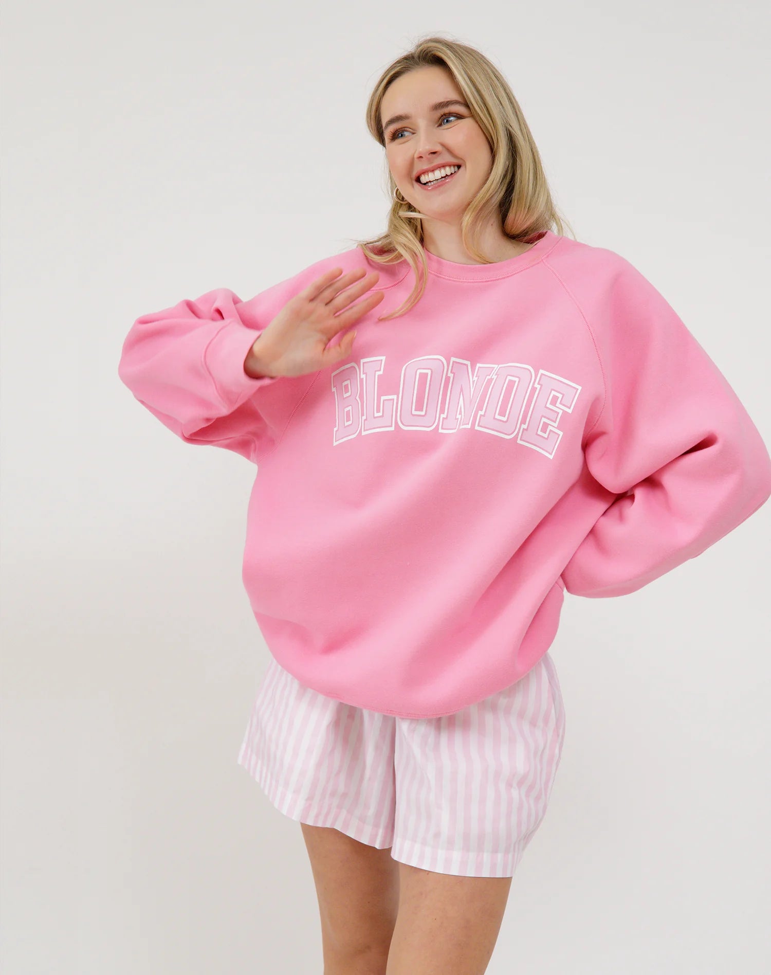 Brunette The Label Blonde NYBF Crew Sweatshirt BUBBLEGUM