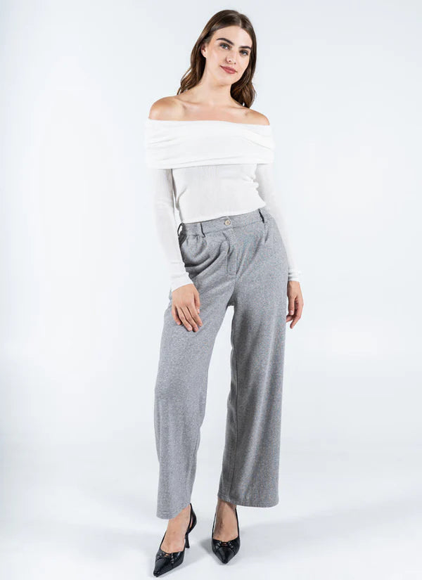 C'est Moi Brushed Pleat Front Pants