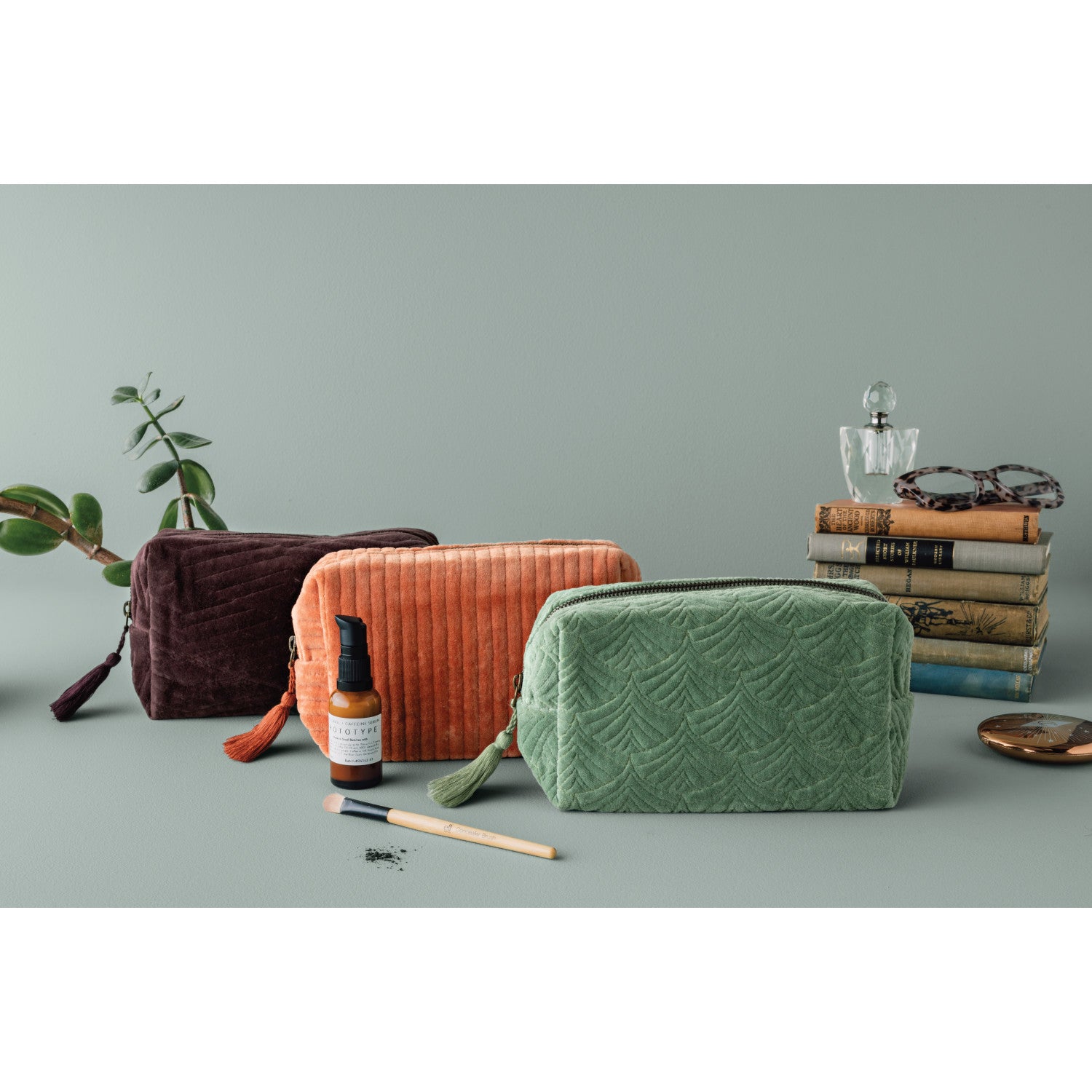 Danica Velvet Qilted Cosmetic Bag