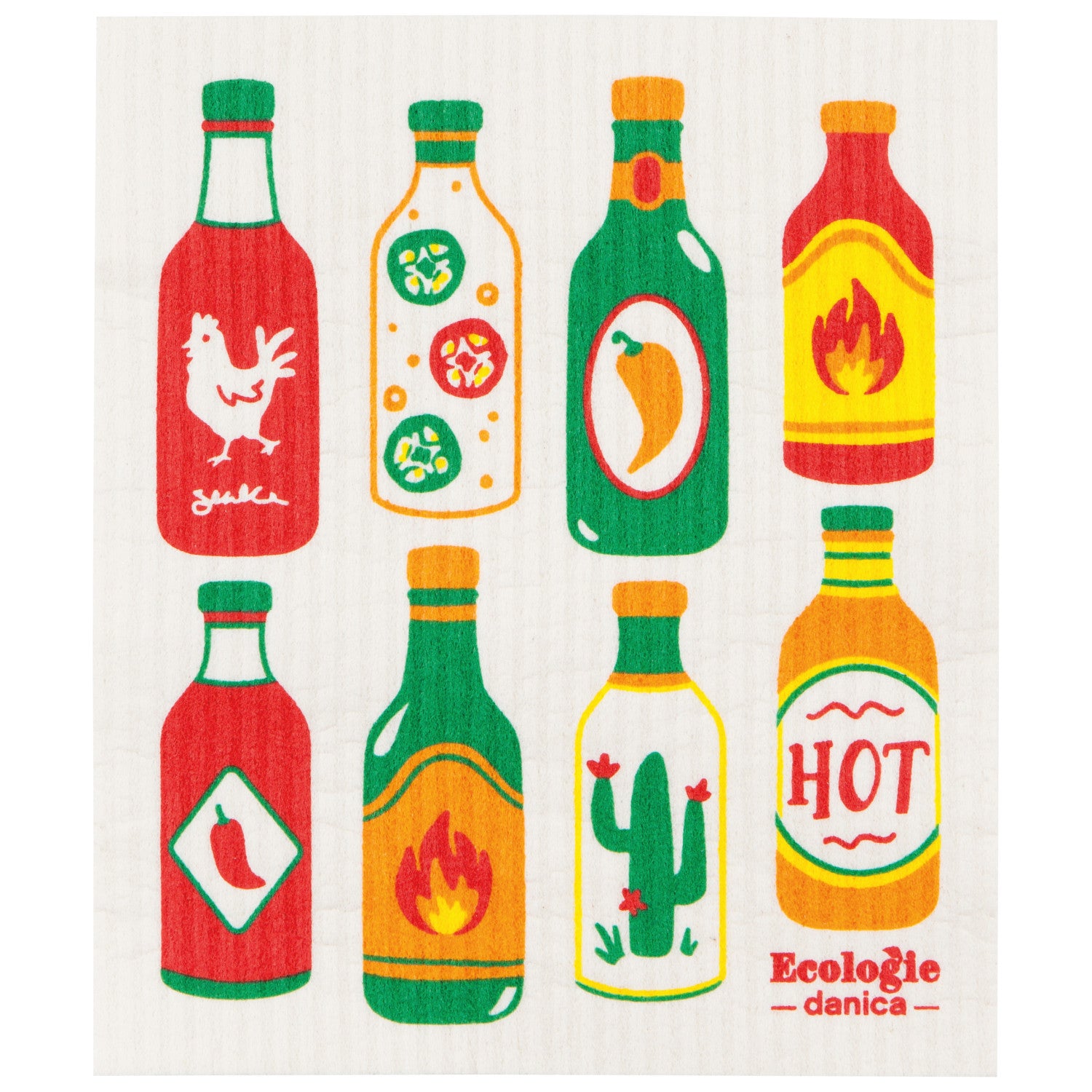 Danica Hot Sauce Swedish Dishcloth