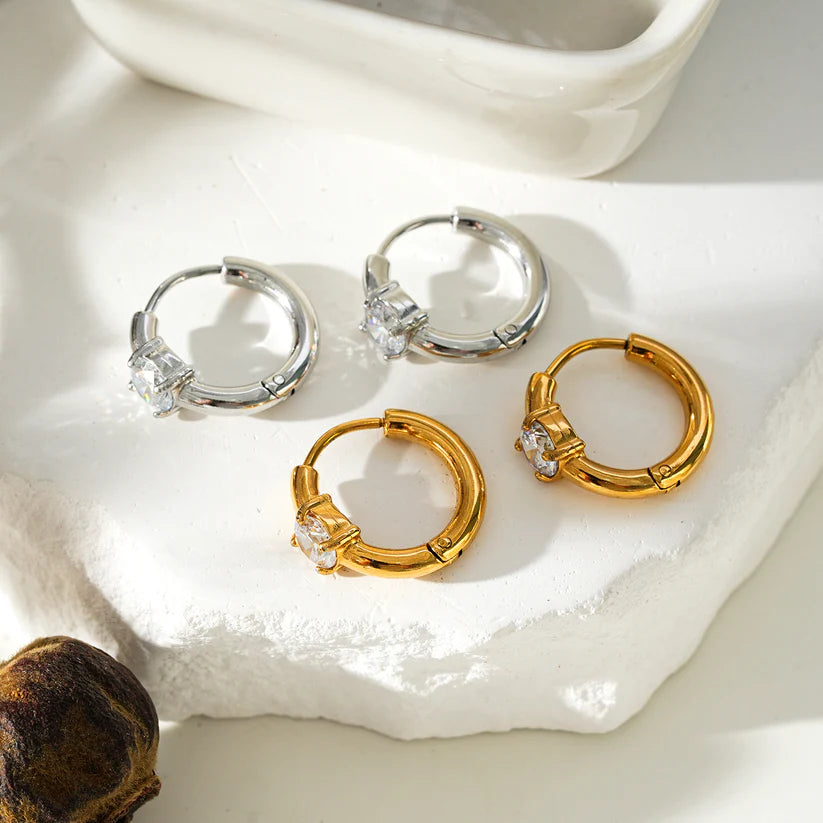 Hackney Nine Galena Mini Hoop Earrings SIL