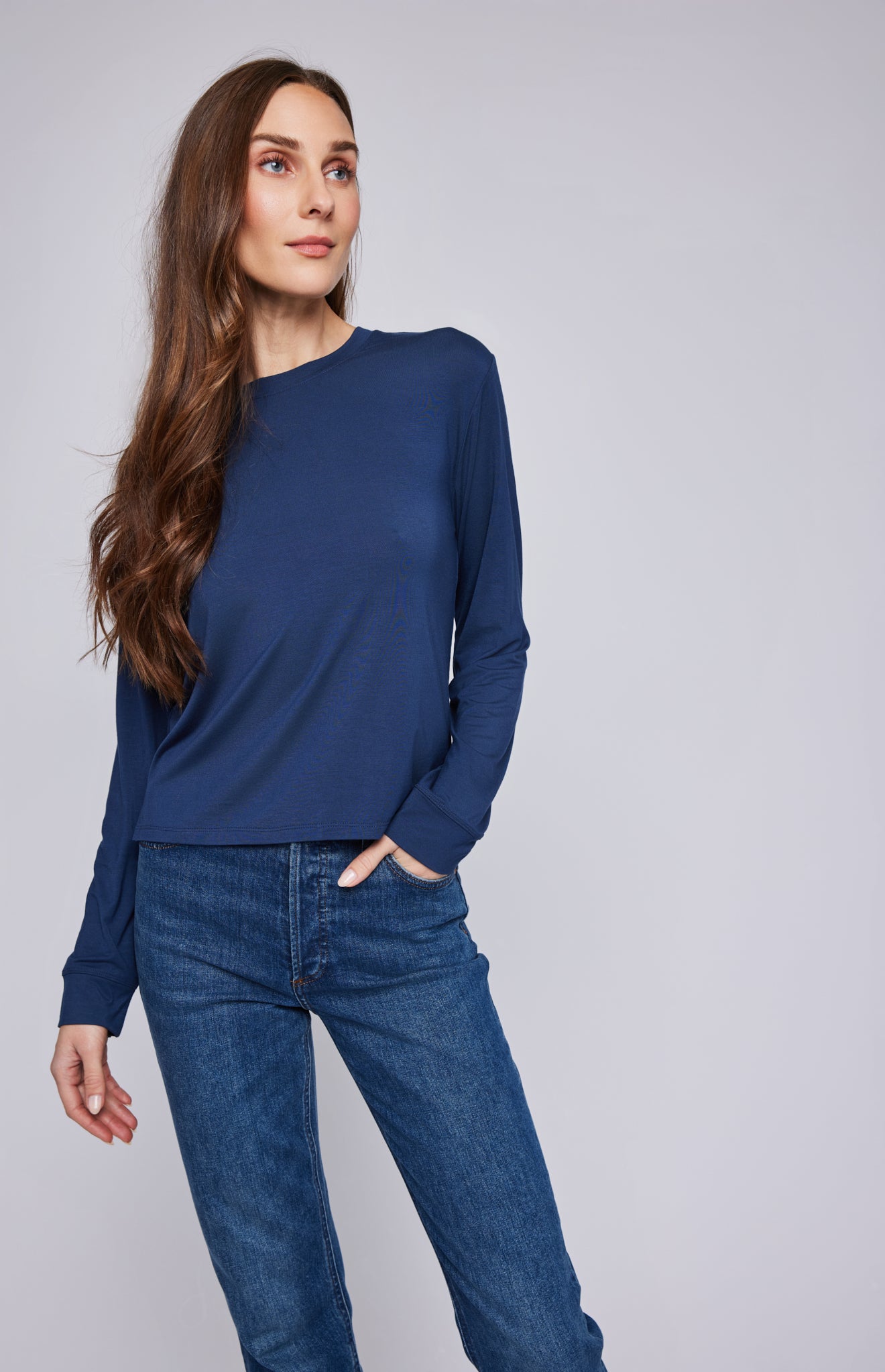 Gentle Fawn Trudy Long Sleeve Top NAVY