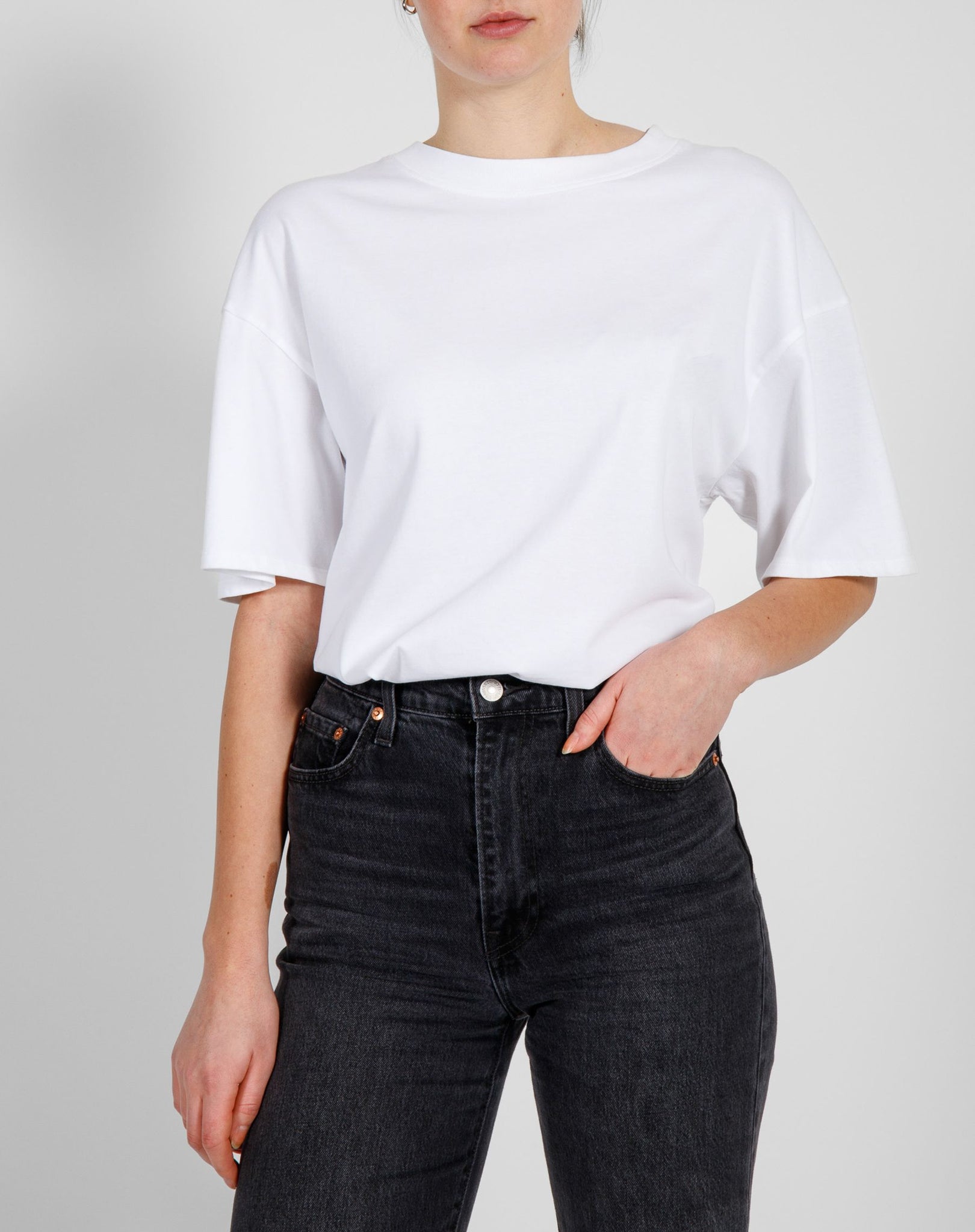 Brunette The Label Oversized Boxy Tee WHT