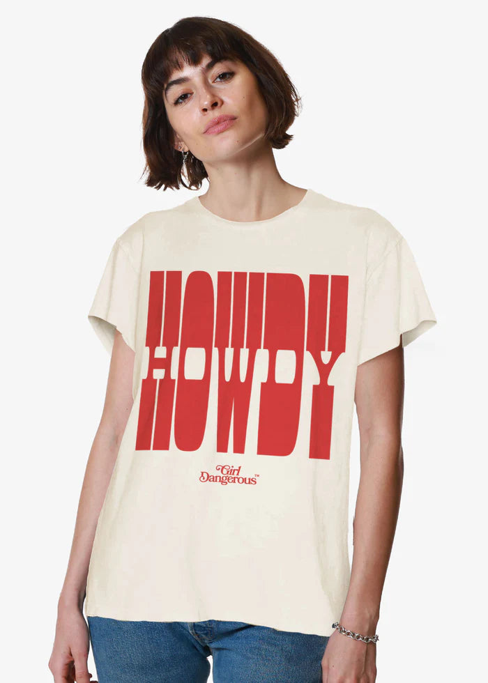 Girl Dangerous Howdy Vintage Tee NAT