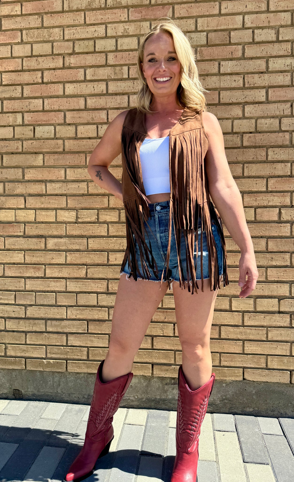 JJTL Miara Fringe Vest COF