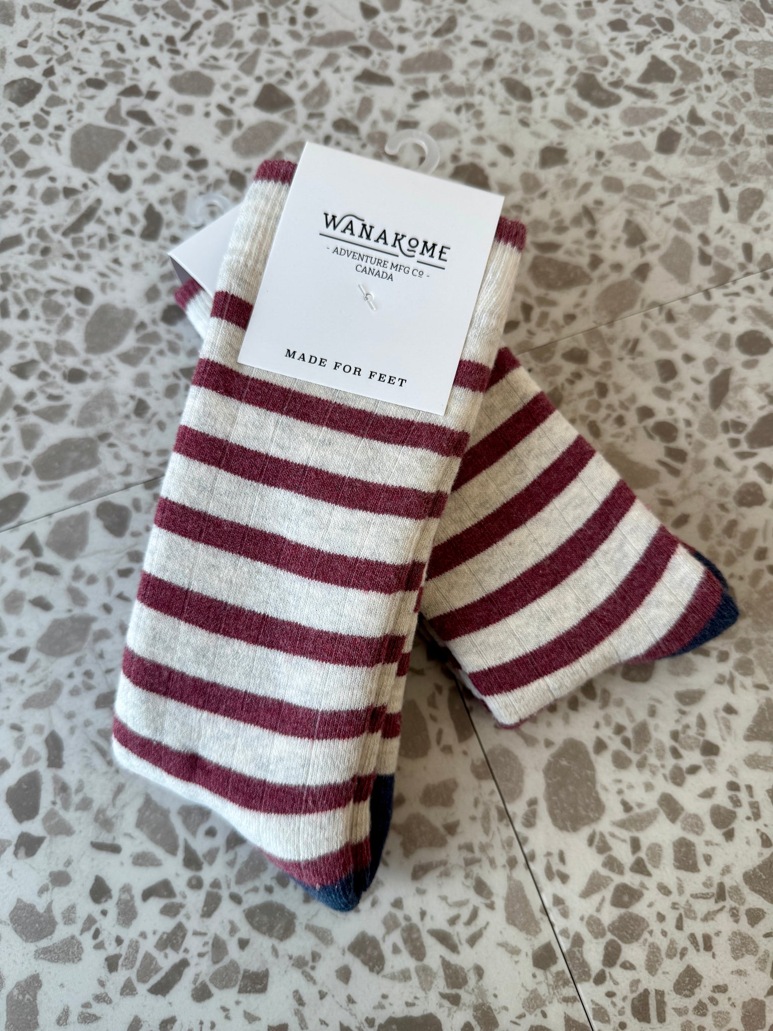 Wanakome Cozy Stripe Socks RED